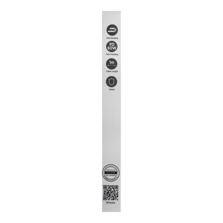 Cable Hoco X93, Type-C-Type-C, 60 W, 3 A, 1 m, fast charging, TPE braid, white-10