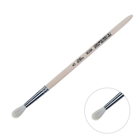 Brush Goose Round No. 5 (clip diameter 5 mm; hair length 20 mm), wooden handle, calligrata-3