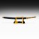 Souvenir product katan on a stand, bronze finish