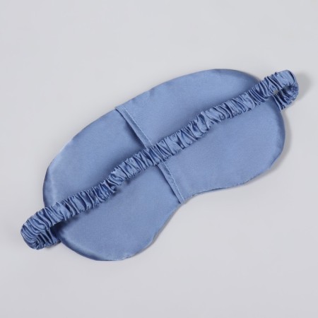Sleel Mask "Silk", 19 × 10 cm, elastic band is single, the color is dark blue-2