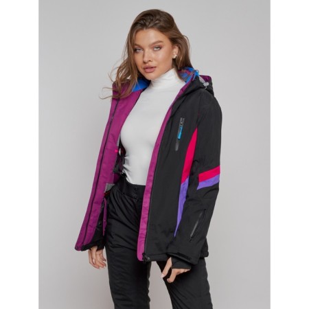 Ski jacket female winter, size 48, black color-18
