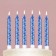 Candles for the cake, blue, 8 pcs.