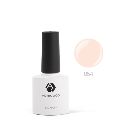 Color gel polish Adricoco, No. 054 cream, 8 ml
