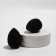 Makeup sponge, set - 2 pcs, 6 × 4 cm, increase when getting wet, black color is black