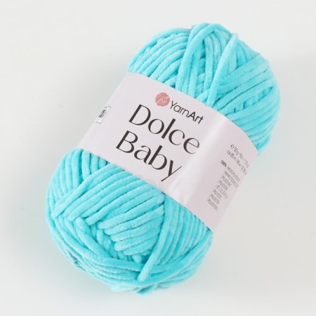 Yarn "Dolce Baby" 100% micropoliester 85m/50 g (746 St. Biryuza)-1