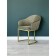 SHELL chair, 56 × 63 × 83 cm, gray color, gold frame