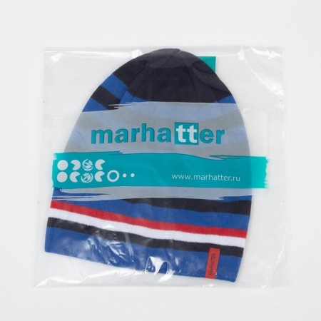 Hat for a boy, blue color, size 50-52-3