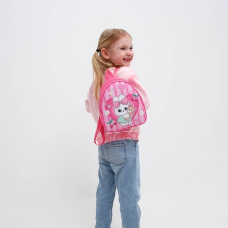 Baby backpack for a girl "Milot", 23 x 5 cm cm, lightning department, red color-7