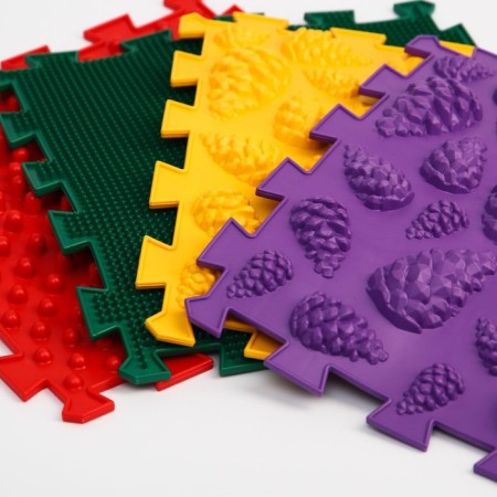 Modular massage rug "Forest", 8 modules, 4 species, color mix-12