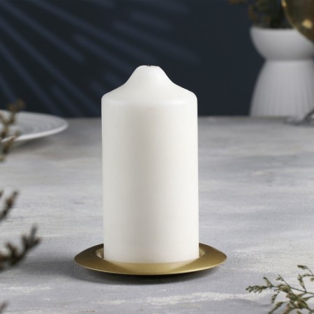 Clock "Cup 110" metal per candle, 11x11 cm, golden