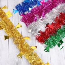 Tinsel shine bell d-8 cm 2m mix color 6037