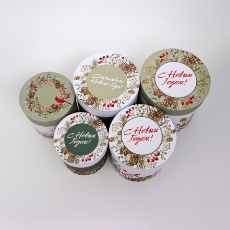 Set of hats 5 in 1 "Happy New Year", 23 x 23 - 15 x 15 cm-2