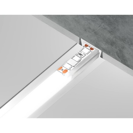 Profile aluminum built -in Ambrella Illumination Alum Profile, GP1001WH, 2000x6.8x21.5 mm, white, matte dial