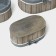A set of handmade interior baskets LadOM, oval, 3 pcs, size: 20 × 11 × 9 cm, 23 × 15 × 10 cm, 28 × 19 × 11 cm
