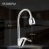 Kitchen mixer Zein Z2072, flexible spout, cartridge ceramics 40 mm, brass, chrome