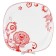 Set of square plates OlaFF "Red Flowers", 18 items