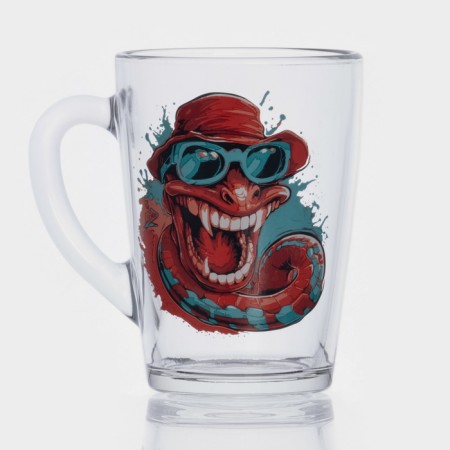 New Year's glass mug for tea "Symbol of the year 2025", 300 ml-5