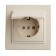 1-seater s/s outlet with a lid, Stekker series Erna, PST16-9012-02, ivory