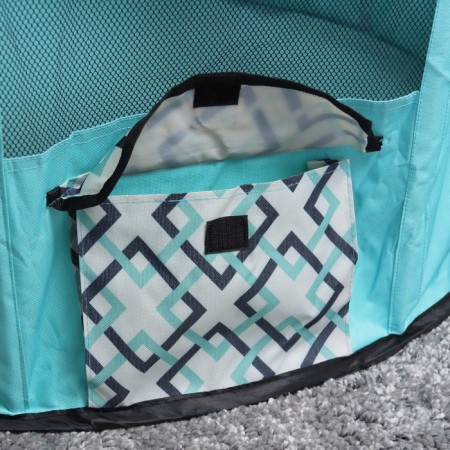 An animal aviary, a tent with a pattern, round, 90 x 55 cm, blue-11