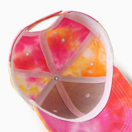 Women's cap Minaku "Tie-Dye", yellow color, rr 54-56-3