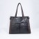 Soper bag with zipper, black color