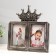 Photo frame plastic in 2 photos 10x15 cm "Crown" dark silver 30x28 cm