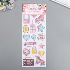 Plastic sticker with a gold contour 