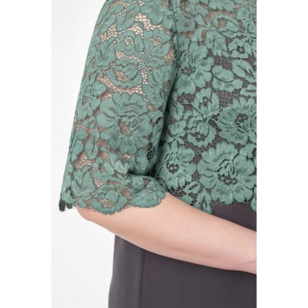 Female dress, size 54, green color-3