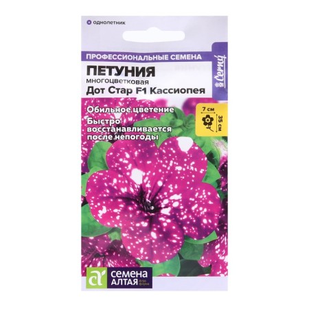 Flowers of Petunia Dot Star "Cassiopeia", multi -flowered, F1, 5 pcs