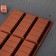 Chocolate form "Tiles", silicone, 26 × 17 × 1.5 cm, 6 cells (11.3 × 4.4 cm), brown color