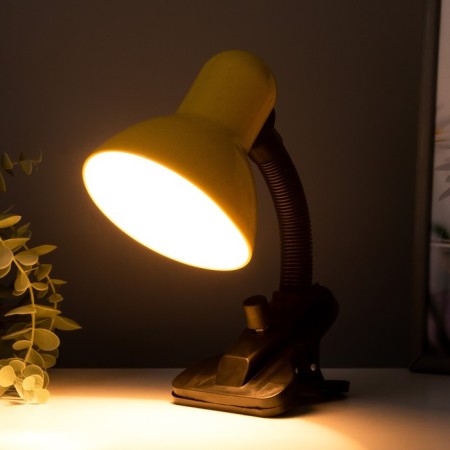 E27 desktop lamp, light regulator on the clamp (220V) yellow (108a) Risalux-10