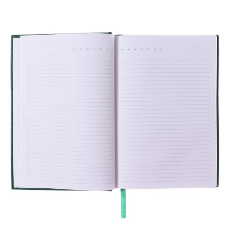 Leduced Diary A5, 160 sheets, Attomex. Orion, solid boumvinyl cover with foam rubber, liesse, block 70 g/m2, green-6