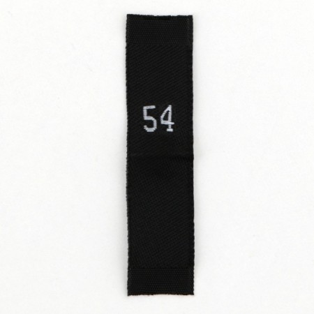 Textile strip “54”, 4.6 x 1.1 cm, black color-3