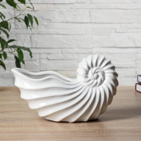 VAZA Ceramics Table "Shell" Nautilus, 9.5x25x15 cm, mix-2
