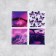 Volumetric 3D stickers on the phone "Violet", 4 pcs, 3 x 3 cm