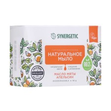 Натуральное туалетное мыло Synergetic "Масло мяты и апельсин", 90 г