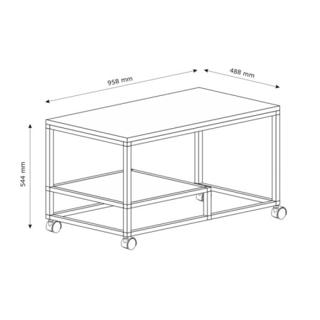 Gouring Payper table, 985x488x488, Black Muar/Dub Sonoma-1