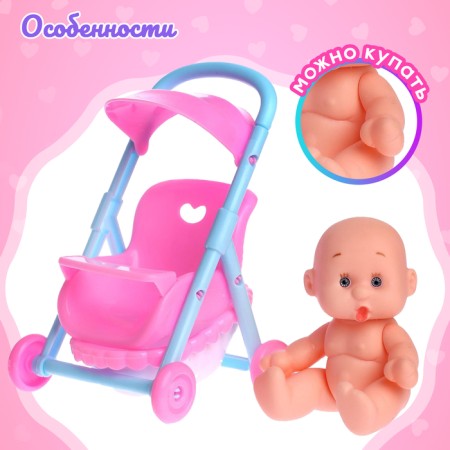 Pups "Baby" in a stroller, with a bathroom and accessories, mix-3