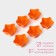 A set of silicone forms for baking the share "Rib. Star", 7 × 7 × 3.5 cm, 6 pcs, color orange