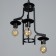 Derin lamp "3x e27 black 36x35x66cm