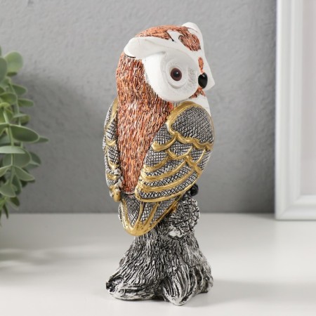 Souvenir Polystone "Wise owl Madeline" White with gold 15x7.5x8 cm-1