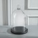 Glass dome-slosh with a ball on the stand "Rodrik", 24x15 cm, glass, black