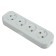 The jacket of the extension cord Universal E204, four-seater, ABC plastic, without grounding