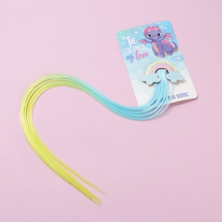 Hair clips, colored strand "You will be from Love"-3