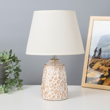 Aurika table lamp E14 40W white with a golden patina 22x22x33 cm Risalux