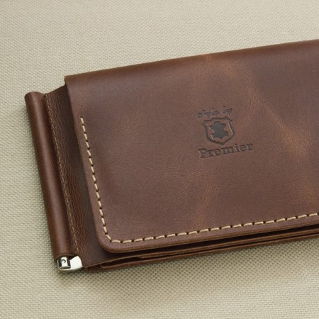 Z-907-152 Purse with a clamp Z-907, brown dark. Pulap - 152-3