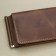 Z-907-152 Purse with a clamp Z-907, brown dark. Pulap - 152
