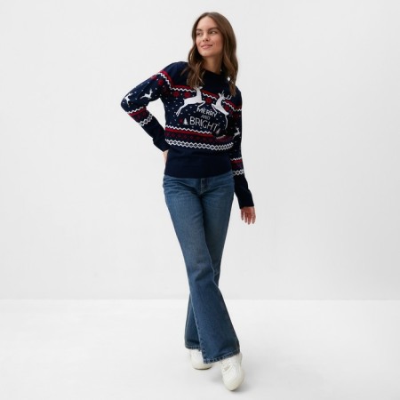 Knitted jumper KAFTAN "Family look" size 50, blue-3