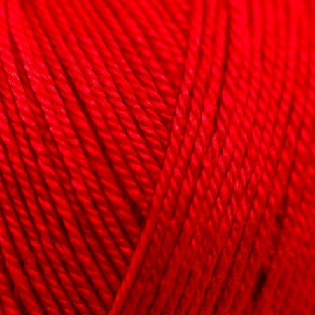 Yarn "openwork" 100% mercerized cotton 280m/50g (88 red poppy)-3