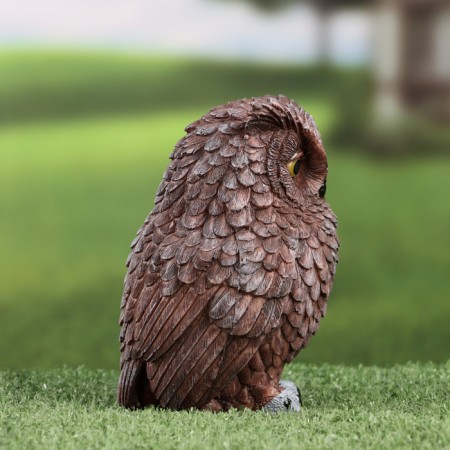 Garden figure "owl" dark, 9x9x14cm ////-3